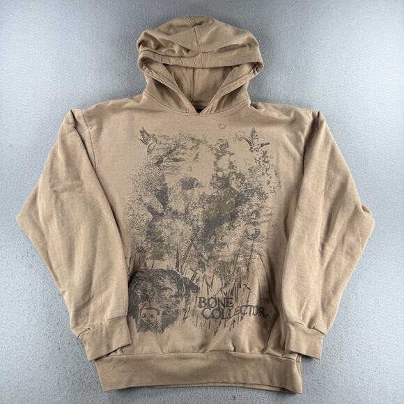 Bone Collector Other - Bone Collector Hoodie Mens L Tan Bear Hunting Graphic Pullover Cotton Blend